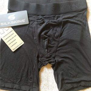 Boxer brief mens new size S 28-30" 92% modal 8% spandex Silkskins Second Skin